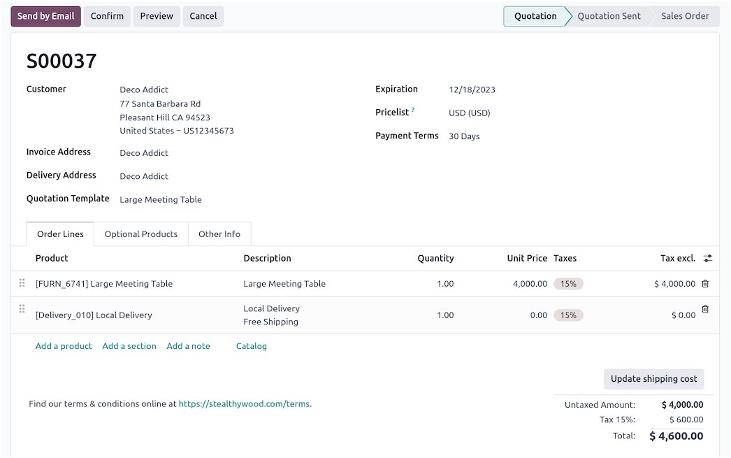 odoo — Quotes