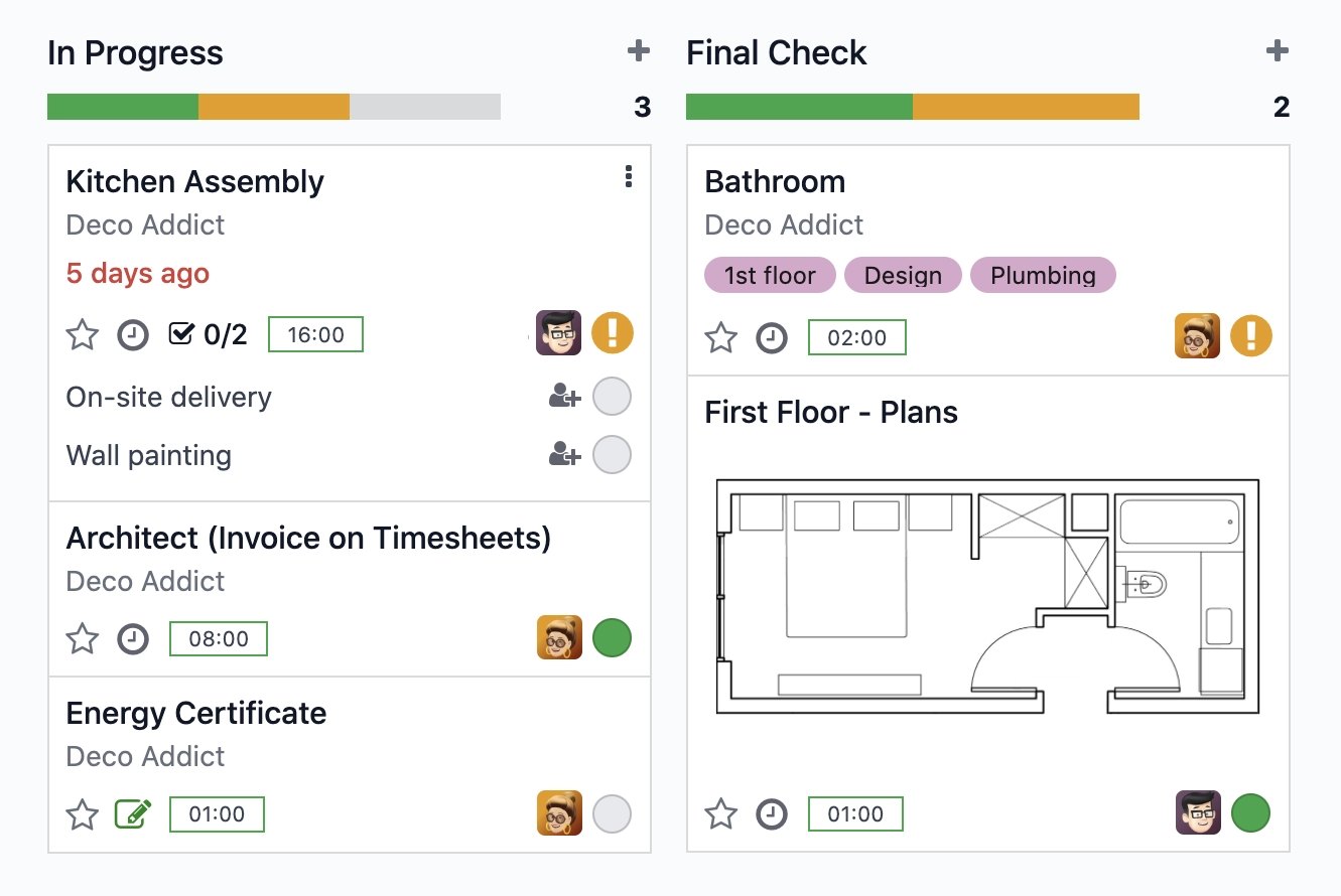 odoo — Project dashboard